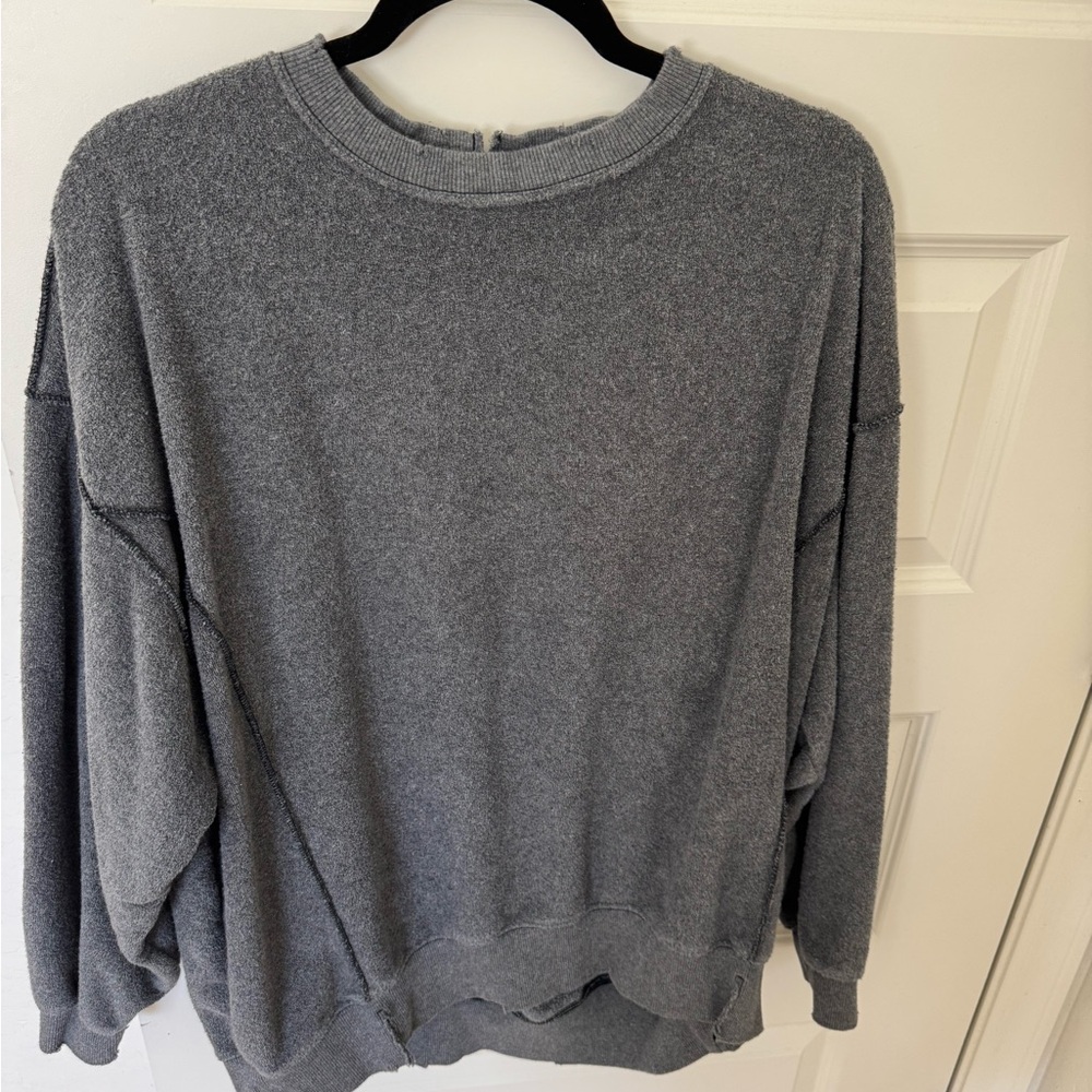 Aerie Heather Gray Oversized Pullover
